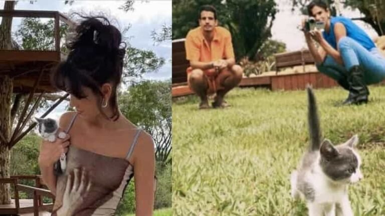 Bruna Marquezine mostra Mia, sua gatinha de estimação