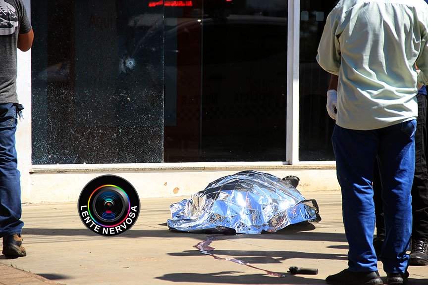 IDENTIFICADO – Criminoso é morto durante assalto em frente à agência bancária