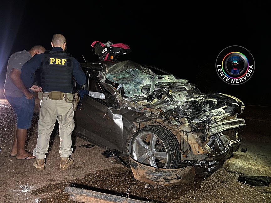 Carro fica destruído e família ferida em grave acidente na BR-364 próximo à Unir – VEJA O VÍDEO
