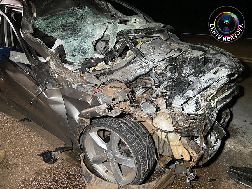 Carro fica destruído e família ferida em grave acidente na BR-364 próximo à Unir – VEJA O VÍDEO