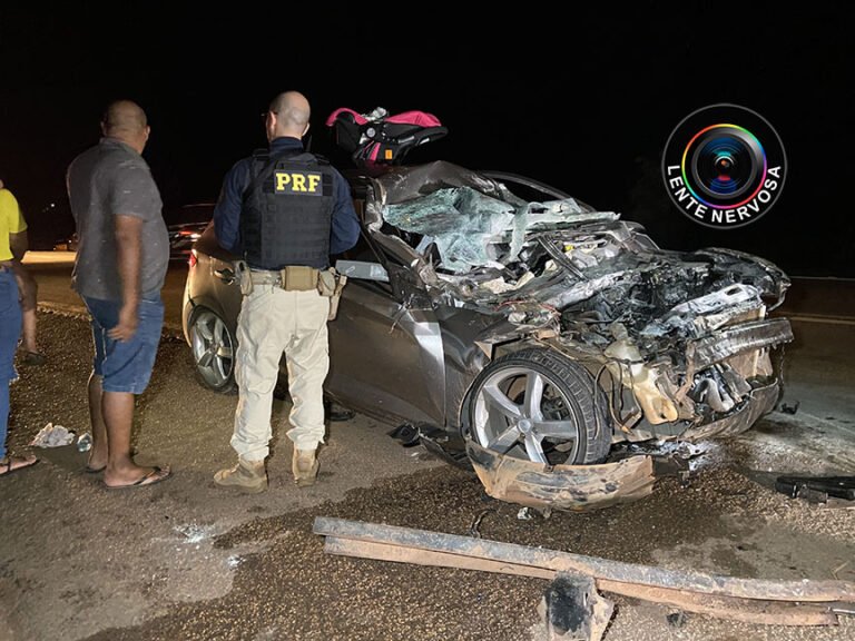 Carro fica destruído e família ferida em grave acidente na BR-364 próximo à Unir – VEJA O VÍDEO
