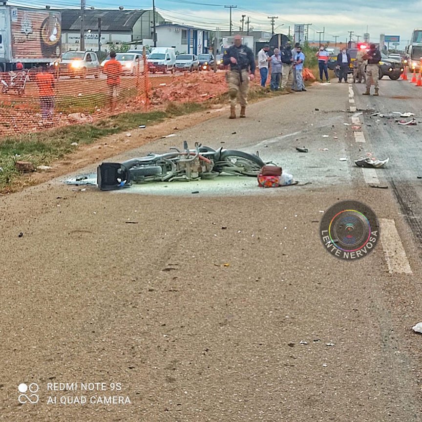 Mulher de 42 anos morre atropelada por carreta na BR-364, na capital 2 acidente fatal BR