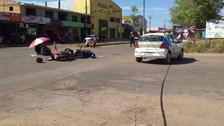 Colisão frontal de motos resulta em óbito na Avenida Rio de Janeiro