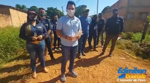 Vereador Edimilson Dourado faz levantamento de serviços em ruas no Bairro Castanheira Vereador Edimilson Dourado faz levantamento de serviços em ruas no Bairro Castanheira
