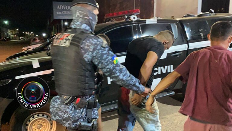 Força Tática prende criminosos furtando peças de veículos em pátio da Polícia Civil