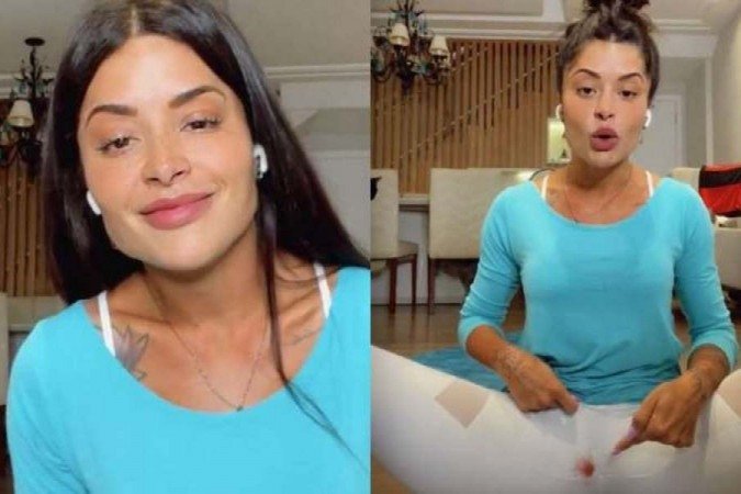 Aline Riscado menstrua durante yoga e dispara: ‘Normalizar algo divino’ Aline Riscado menstrua durante yoga e dispara: ‘Normalizar algo divino’