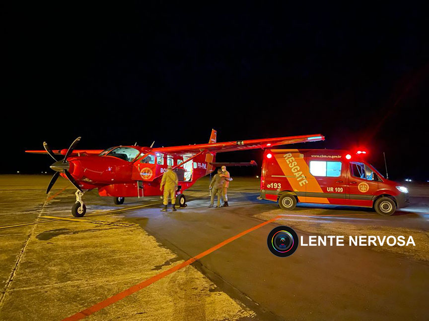 Bombeiros resgatam bebê prematuro em Vilhena para tratamento em Porto Velho Bombeiros resgatam bebê prematuro em Vilhena para tratamento em Porto Velho