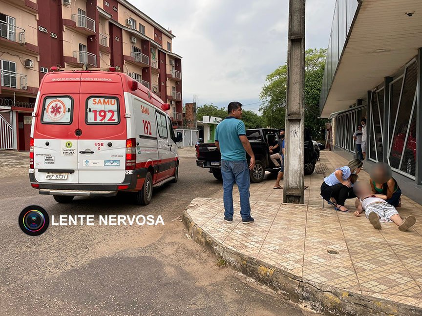 Idoso fica ferido ao tropeçar em calçada no centro da capital