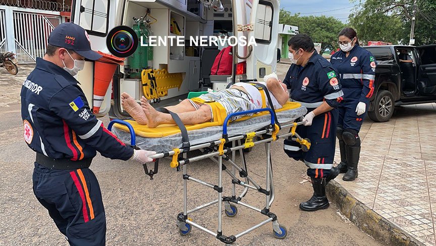Idoso fica ferido ao tropeçar em calçada no centro da capital