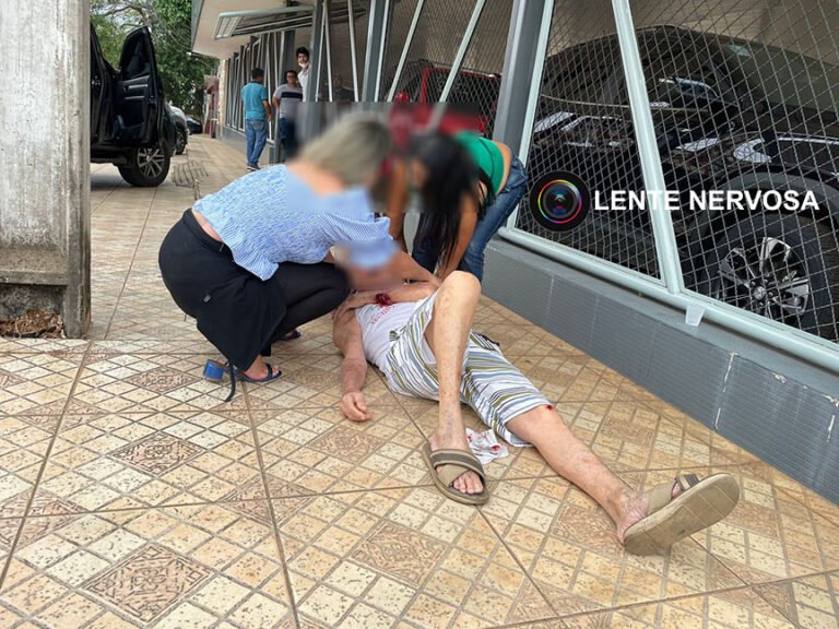 Idoso fica ferido ao tropeçar em calçada no centro da capital