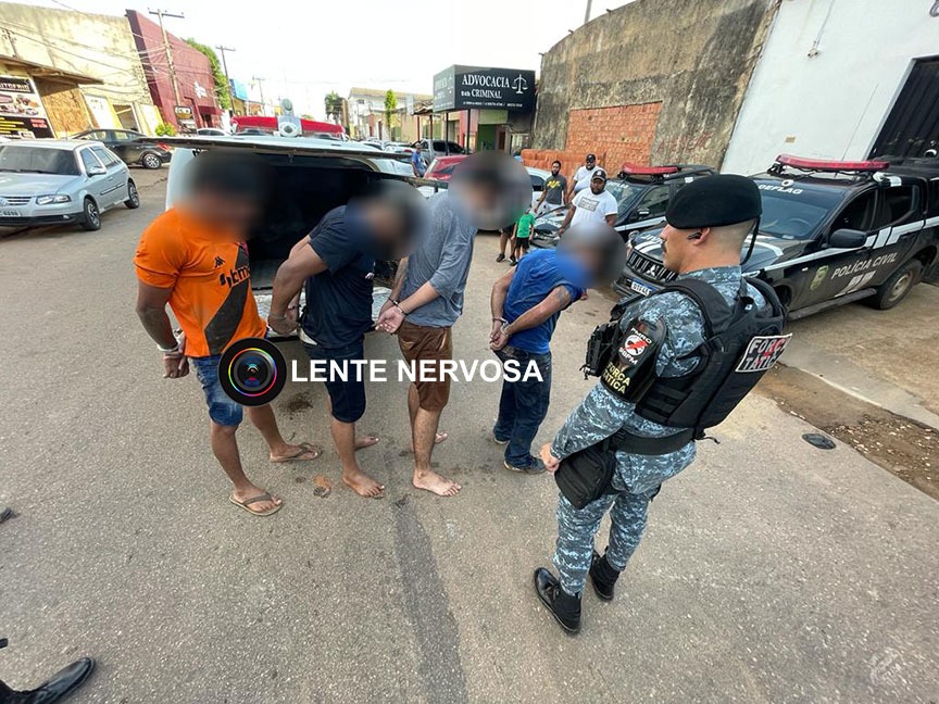 Policiais penais prendem suspeitos armados com apoio da Força Tática
