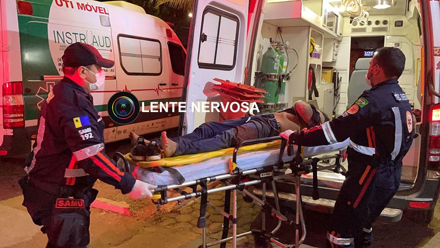 Policial militar é esfaqueado e assaltante baleado durante tentativa de roubo em bar