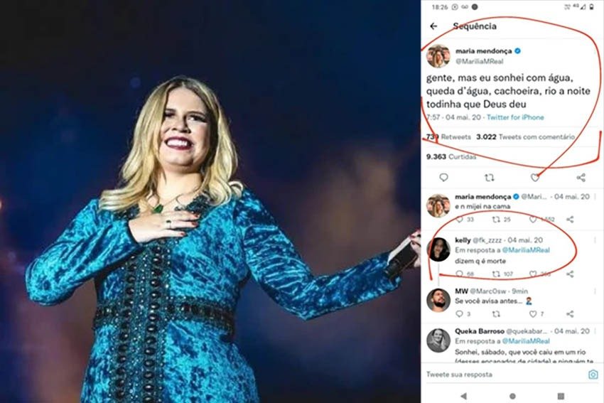 “Dizem que é morte”, disse fã de Marília Mendonça sobre sonho que cantora teve