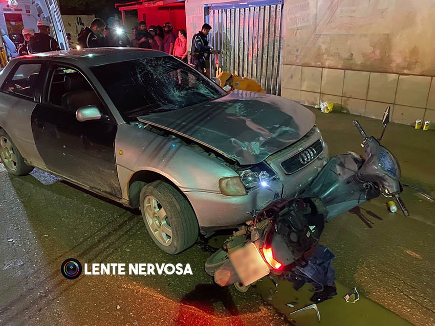 FRATURA EXPOSTA – Moto é arrastada em acidente na zona leste e mulheres ficam feridas