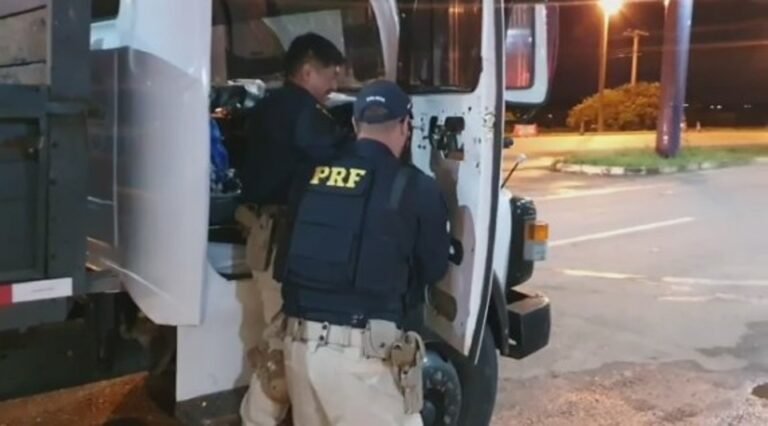 Policiais encontram mais de 100 kg de maconha em caminhão na BR-070