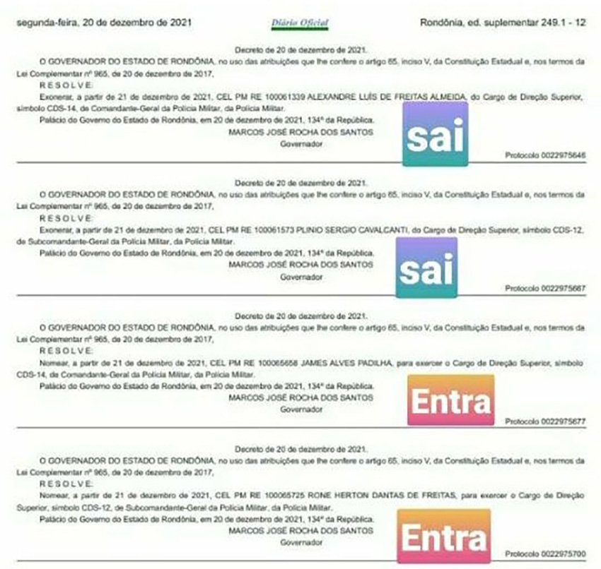 Presidente da Assfapom denuncia e Comandante Geral da Polícia Militar é exonerado 2 Presidente da Assfapom denuncia e Comandante Geral da Polícia Militar é exonerado