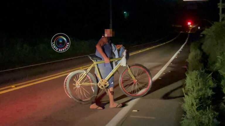 Motorista atropela ciclista na BR-364 e foge sem prestar socorro