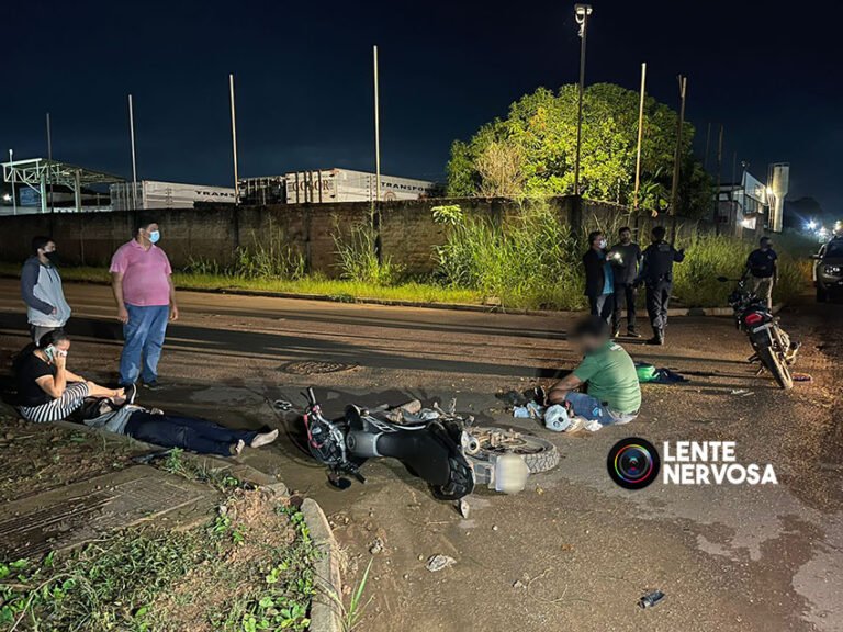 Acidente em cruzamento sem sinalização deixa motociclistas feridos