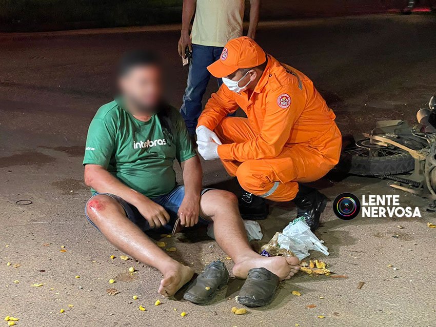 Acidente em cruzamento sem sinalização deixa motociclistas feridos