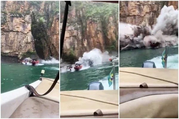 Capitólio: desabamento de rocha sobre lanchas causa ao menos 7 mortes - VÍDEO