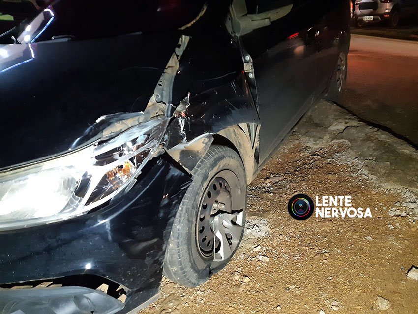 Acidente na zona sul resulta em motociclista com fratura exposta na perna