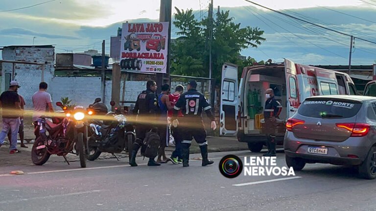 Ciclista é socorrido pelo Samu após atropelar cachorro na capital