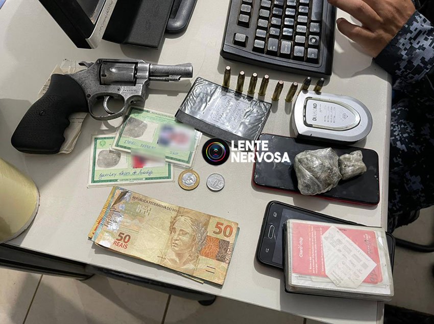 Homem que se exibia com arma é preso pela Força Tática na zona sul