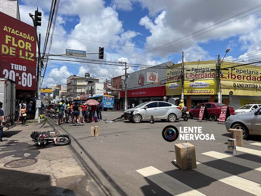 Criança quebra a perna em grave acidente no centro – FOTOS E VÍDEO