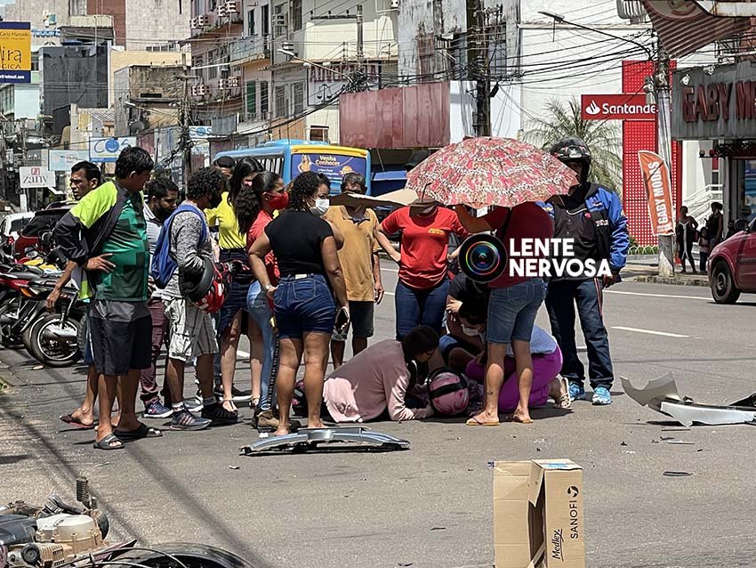 Criança quebra a perna em grave acidente no centro – FOTOS E VÍDEO
