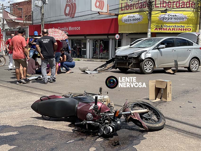 Criança quebra a perna em grave acidente no centro – FOTOS E VÍDEO