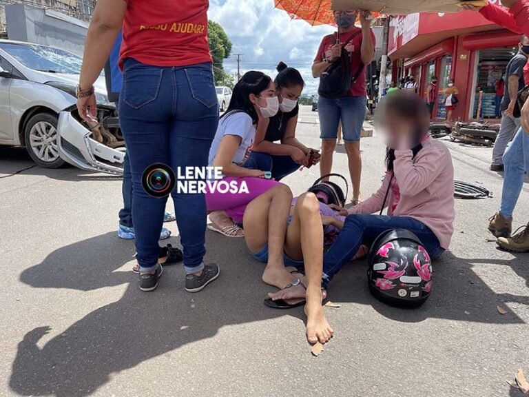 Criança quebra a perna em grave acidente no centro – FOTOS E VÍDEO