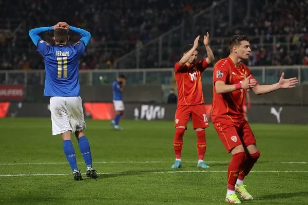 Itália é surpreendida pela Macedônia do Norte e está fora da Copa