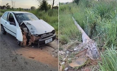 Goiás: bebê morre após ser arremessado dentro de carro em acidente