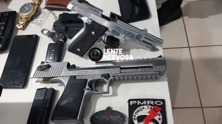 Força Tática prende três suspeitos e apreende duas pistolas