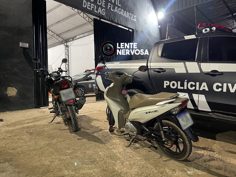 Suspeitos armados são detidos com motos roubadas após fuga