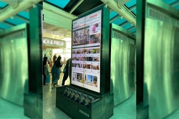 RJ: Totens de mídia de aeroporto são hackeados e mostram site pornô