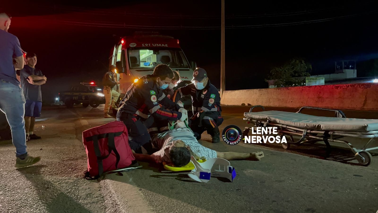 URGENTE – Pedestre ignora passarela e é atropelado ao tentar atravessar BR-364