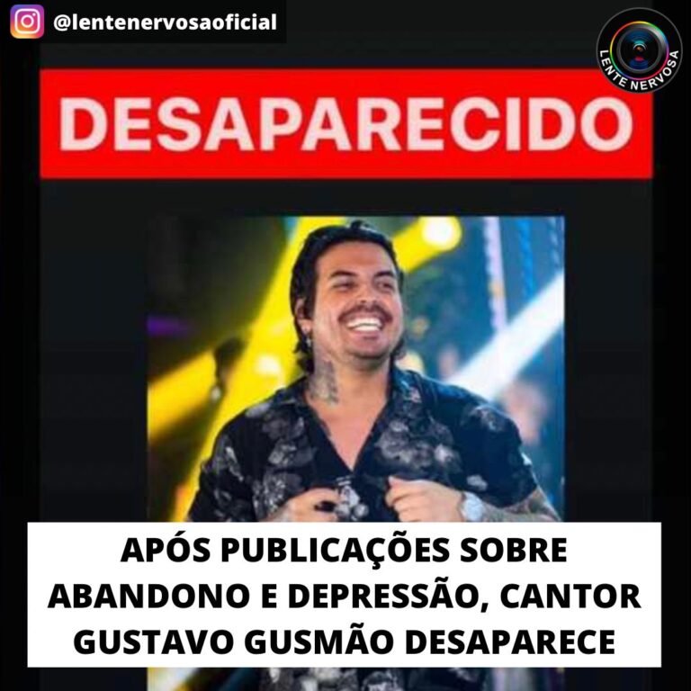 Últimas Notícias 3 Após publicações sobre abandono e depressão, cantor Gustavo Gusmão desaparece