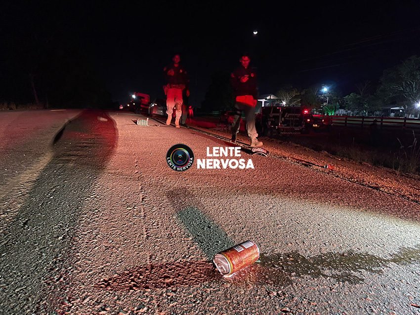 Ciclista sem identificação morre após ser atropelado por veículo na BR-364