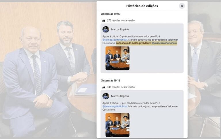 Últimas Notícias 7 Marcos Rogério oficializa pré-candidatura de Bagattoli ao Senado com aval de Bolsonaro, mas retira apoio do presidente da postagem 15 minutos depois