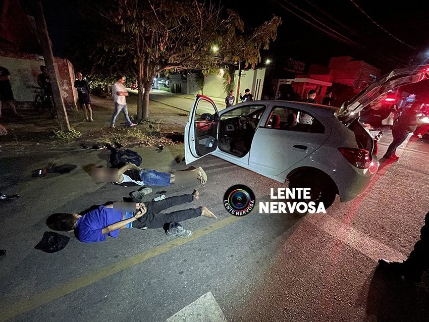 Quatro são presos após tentativa de homicídio e troca de tiros com policiais - VEJA FOTOS