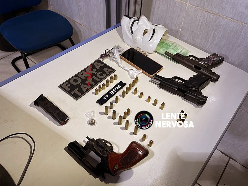 Quatro são presos após tentativa de homicídio e troca de tiros com policiais - VEJA FOTOS