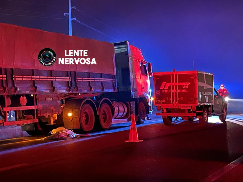 Subtenente da Polícia Militar morre atropelado por carreta na BR-364