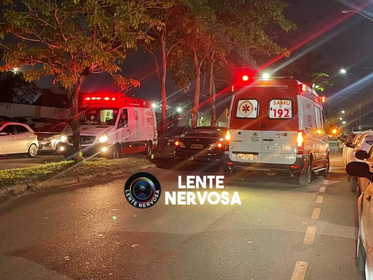 Motorista foge correndo após atropelar família durante festa em frente ao clube da OAB