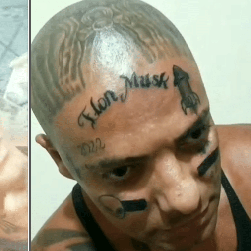 Para ir a Marte, morador de BH tatua nome de Elon Musk na testa - VÍDEO