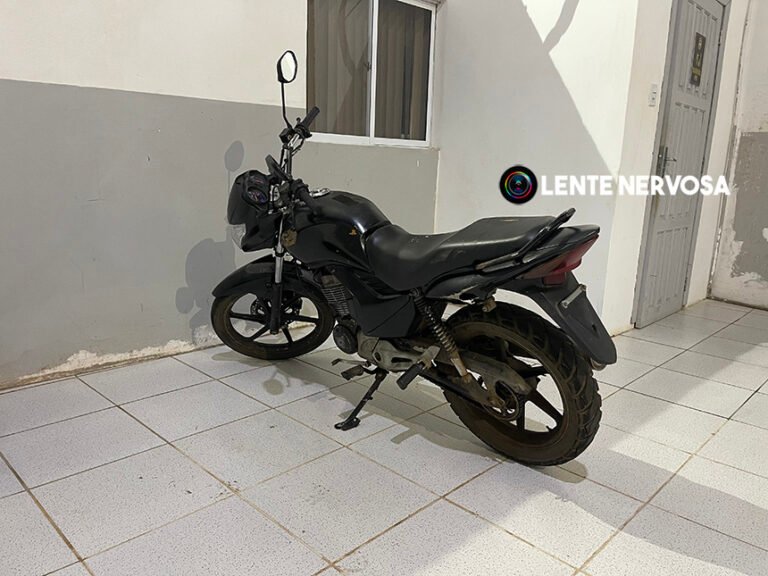 Jovem é preso no centro da capital com moto sem placa e chassi raspado