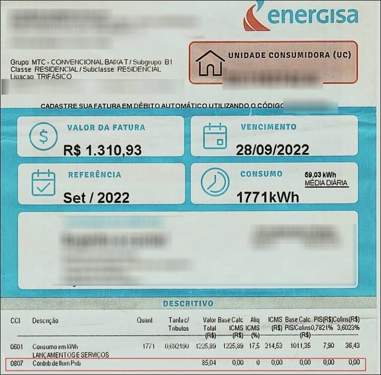 Prefeitura divulga novos valores da contribuição de iluminação pública; aumento foi de 30% em 7 anos