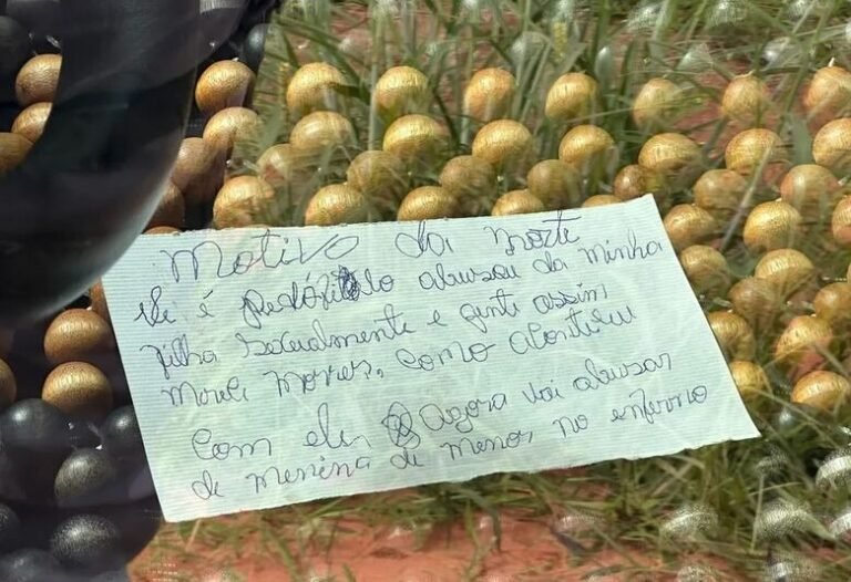 Motorista de app é encontrado morto com bilhete ao lado do corpo