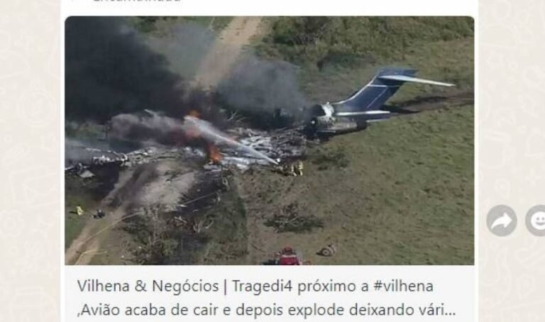 Últimas Notícias 4 Publicação da suposta queda de avião que matou várias pessoas em Vilhena mostra a força das fake news nas redes sociais