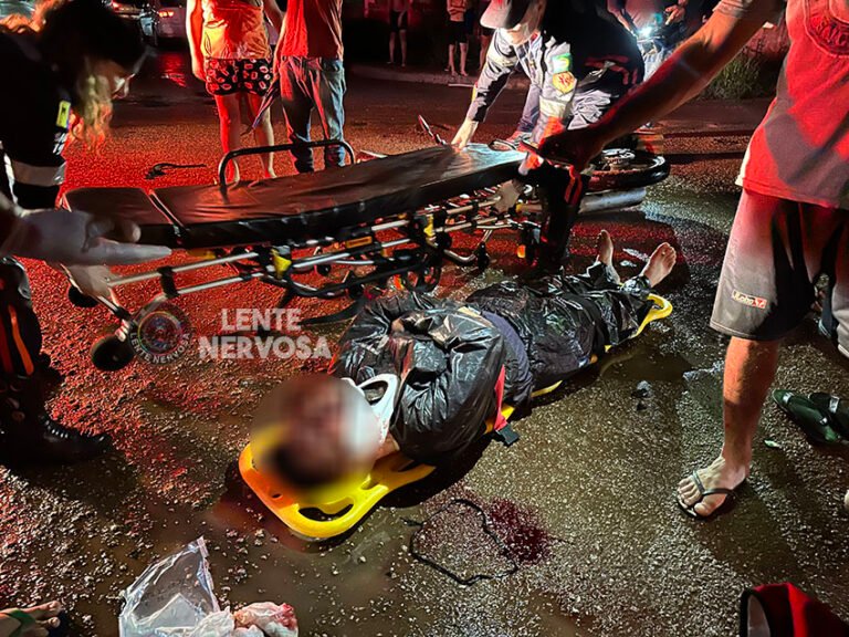 Últimas Notícias 7 GRAVE: motoboy fratura mandíbula e nariz ao colidir em carro que invadiu preferencial – VÍDEO